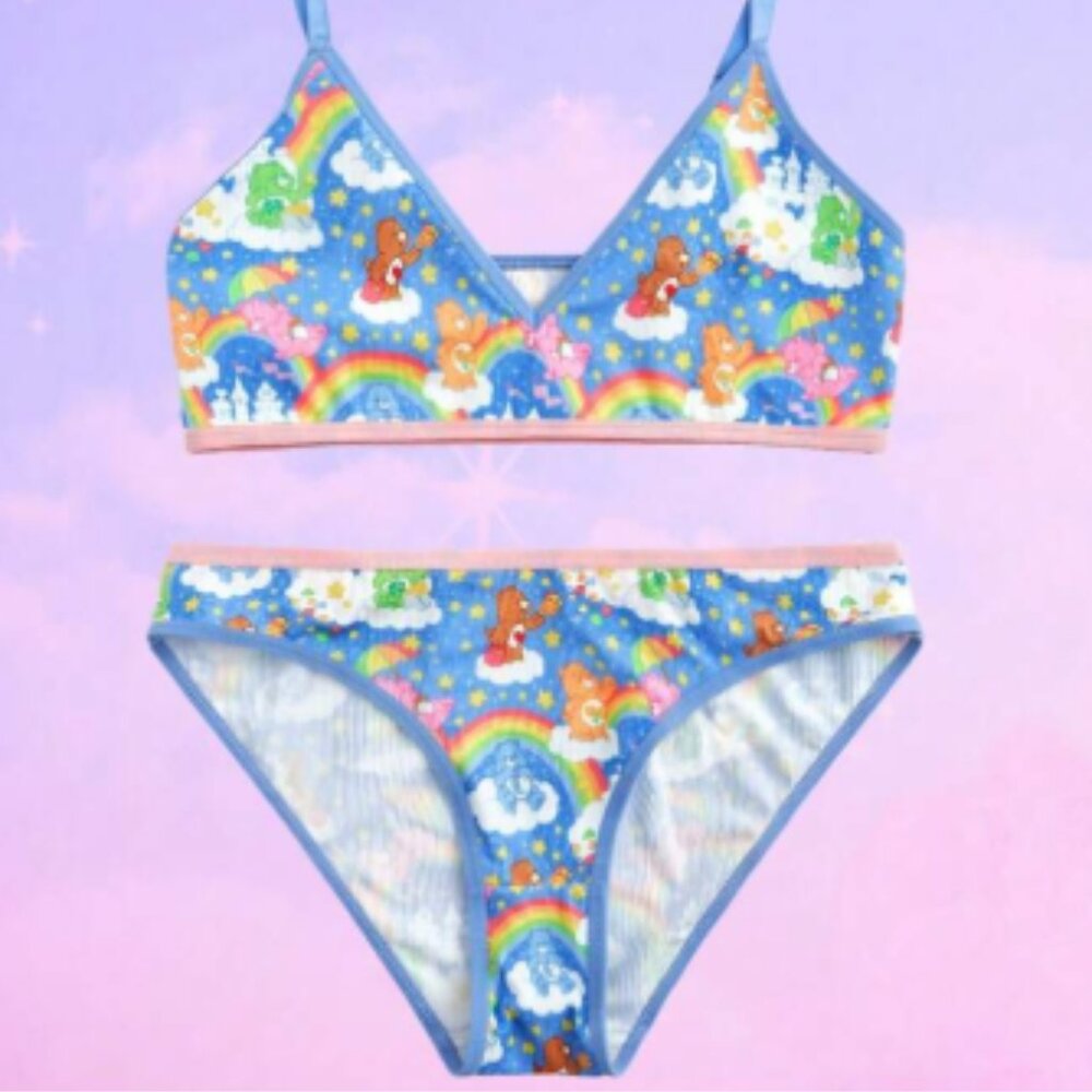NWT Care Bears x Romwe bra and panty set size S - Picture 2 of 8